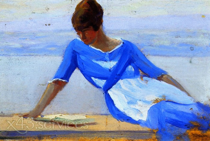 Clarence Gagnon - Die junge Frau des Malers - The Painters Young Wife Ile d Orleans